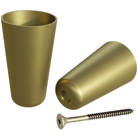 Designs Of Distinction Brass Slipper Cups - 1.26" Diam x 2.165" H - Satin Brass 01SLPR105SB1